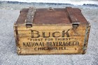 Buck Beer Crate Wooden Case Box W  Bottle Divider Pre Pro Antique Chicago Rare