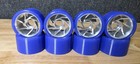 Roller Skate Wheels Blue With An Aluminum Hub 