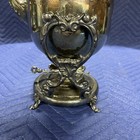 Vintage Silver Plated On Copper Teapot On Tilting Stand With Burner