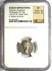 Octavian Augustus Ar Denarius Silver Roman Coin 30-27 Bc - Certified Ngc Xf  ef 