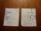 2 Early King Edward Vii Perfins cancellation 1903 London british Postage Stamps