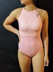 Gk Katelyn Ohashi Gymnastics Leotard Halter Keyhole Back Pastel Coral Size As