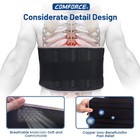 Back Brace For Lower Back Pain  Copper Lon Compression Back Support Belt With 6