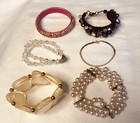 Unsorted Lot Of Vintage Bracelets Costume Jewelry Wrist Candy