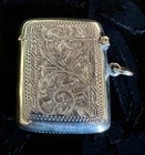 Antique Edwardian English Sterling Silver Vesta Case Match Safe Birmingham 1903