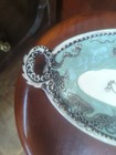 Blue Sky Clayworks  Oval Double Handle Dragon Serving Dish Bowl 14 5    Signed
