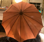 Parasol Vintage Pale Peach  Bakelite Or Real  Amber  Handle  27    Silk