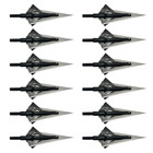 12pcs Archery Sharp Arrowheads 125 Grain Compound Bow Crossbow Broadheads Scalpe