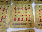 13 Vintage 1950s Bingo Cards Usa Mt Carmel Nd Church Altar Society North Dakota
