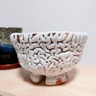 Japanese Chawan Tea Cup Bowl Hagi Ware Snow White Glaze 14 Cm Diameter