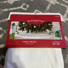 Wondershop Scandi Pattern Printed Christmas Tree Skirt White  Green 48  New