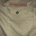 Vintage Olive Green Bsa Boy Scout Uniform Shirt Long  Sleeve      38