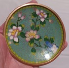  4 Nice Vintage Chinese Cloisonne Plates Small Multicolored Floral 4 1 8  Inch