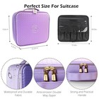Momira Travel Makeup Bag Cosmetic Organizer With Violet