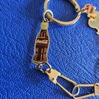 Vinyage 1998 Coca Cola Enamel Charm Keychain  Lot Of 3