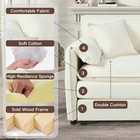 Loveseat Sofa Couch 2 Seater Upholstered Sofa Couch Living Room Sofa W  Pillows