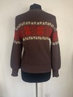 Vintage Famous 1960s Wool Mens Brown Pullover Sweater Medium Icelandic Nordic 