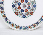 18   Antique White Table Top Inlay Marble Pietra Dura Coffee Center Mosaic Decor