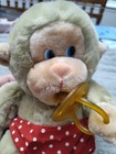 Vintage Russ Berrie   Co Chee Chee Monkey With Pacifier Plush 9    Sitting