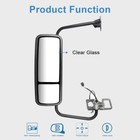 Lh rh Pair Side Primed Truck Mirrors For 2004-18 Freightliner Century columbia