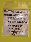 Master American Padlock Cyliner Rekey Serrated Pin Kit Locksmith Lock Sport Lot