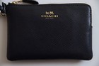 Coach Crossgrain Leather Corner Zip Wristlet Style f54626