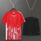 Victor Adult Kid Sports Suit Tennis Table Badminton Clothes Set T Shirts shorts