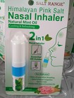 Set Of 6 - 07fl Oz Salt Range Himalayan Pink Salt Nasal Inhaler Natural Mint Oil
