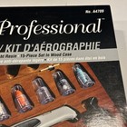 Vintage Aztek Deluxe Air Brush Set Model A4709 W  Hose  Wooden  Storage Case New