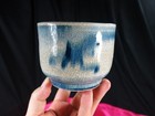 Blue White Porcelain Cylindrical Tea Bowl Underglaze Vietnam Antique Style