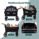 Wagon Stroller For 2 Kids With Adjustable Handle And Canopy kids Tray cup Holder