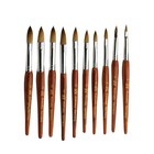 100  Kolinsky Sable Red Wood Smoothy Acrylic Nail Brush Nail Art Beauty Tool E