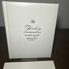 New Vintage Hallmark Doves On Heart Wedding Album White Embossed Pages 9  X 11 
