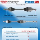 Cv Axle Shaft Front Left   Right Set For Toyota Camry Sienna Avalon Solara Es300