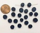 100 Pieces Vintage Montana Sapphire Hand Made Glass 6mm  Round Disc Beads 7240