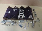 Antique 1889 Folding Sewing Tool Box Velvet Interior - Filled With Singer Parts