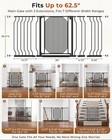 30-62 5  Extra Wide Auto Close Baby Gate For Stairs  Pet Gate Indoor  Black
