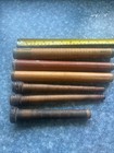 6 Vintage Antique Wooden Yarn thread Spool Spindle Bobbin Wood Loom