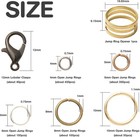 Jump Rings Kit With1000pcs Open Jump Rings 12mm Lobster