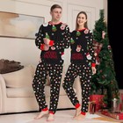 Christmas Tree Santa Pajamas Matching Sets For Family Xmas Pjs Sleepwear Black