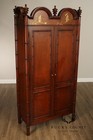 Mahogany Gentleman s Armoire With Faux Bamboo Moldings And Painted Panels