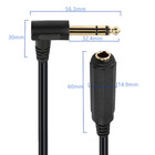 Right Angle 6 35mm Trs Stereo Male To Female Audio Cable 2pack 6 35mm 1 4  Inch
