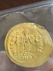 Ancient Byzantine Gold Solid Phocas  Coin 602-610a d  Unc 14 S618