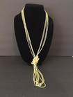 Vintage Rare 1950   s 3 Strand  Bright Yellow Glass Seed Beads Necklace 50    