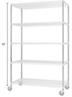 New Durable 72in 4-pack Ecostorage Steel Poles Sturdy Chrome Finish For Shelving