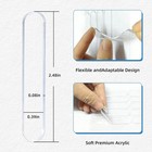 50 Pcs Door Silencer Long Strip Self-adhesive Clear Rubber Cabinet Bumpers Noise