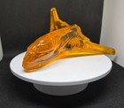 Nos 1955 Pontiac Lighted Hood Ornament Amber Lucite Insert     In Original Box 