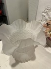 Vintage Frosted Ruffled Petticoat Style Glass Shade