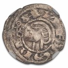  1158-1214  Spain Silver Dinero Alfonso Viii Genuine Ngc