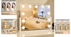 Hollywood Vanity Mirror 17x13in With Led Lights 3 Color Modes Dimmable Bulbs    